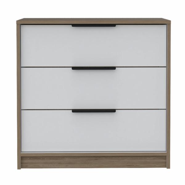COMODA 3 CAJONES KAIA MIEL/BLANCO