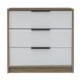 COMODA 3 CAJONES KAIA MIEL/BLANCO