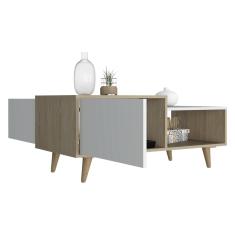 VIRTUAL MUEBLES MESA DE CENTRO BORA ROVERE/BLANCO