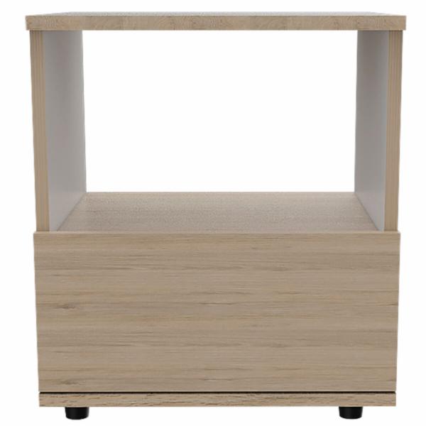 MESA DE NOCHE CAMEL ROVERE/BLANCO