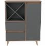 MUEBLE BAR SALEM MIEL/PLOMO