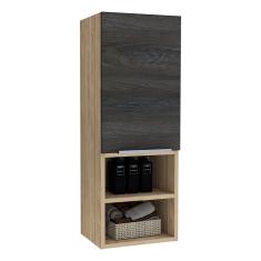 MUEBLE AUXILIAR DE BAÑO MILA MIEL/CENIZA