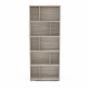 MOBI LIBRERO DE MADERA MODELO SÓCRATES COLOR ÁRTICO LARGO 70.7 CM 5 ENTREPAÑOS ORGANIZADOR
