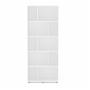 MOBI LIBRERO DE MADERA MODELO MOZART COLOR BLANCO LARGO 70.7 CM 5 ENTREPAÑOS ORGANIZADOR