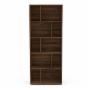 MOBI LIBRERO DE MADERA MODELO BEETHOVEN COLOR NEW AVELLANA LARGO 70.7 CM 5 ENTREPAÑOS ORGANIZADOR