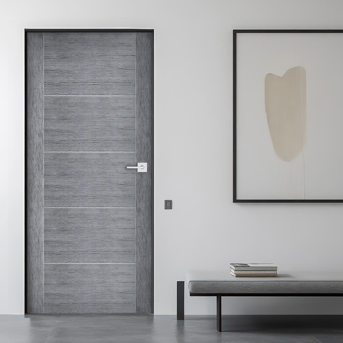 Puerta 6 lineas semi oxford 80x203