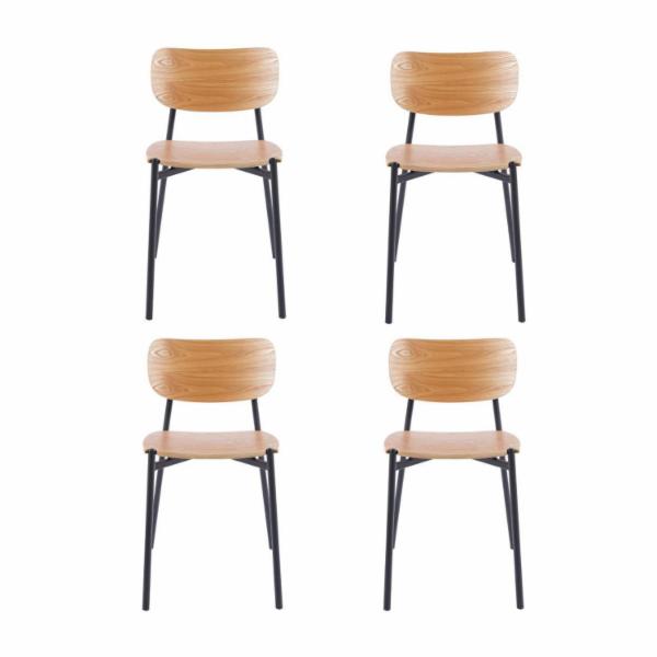 SET SILLAS DE MADERA MARRÓN