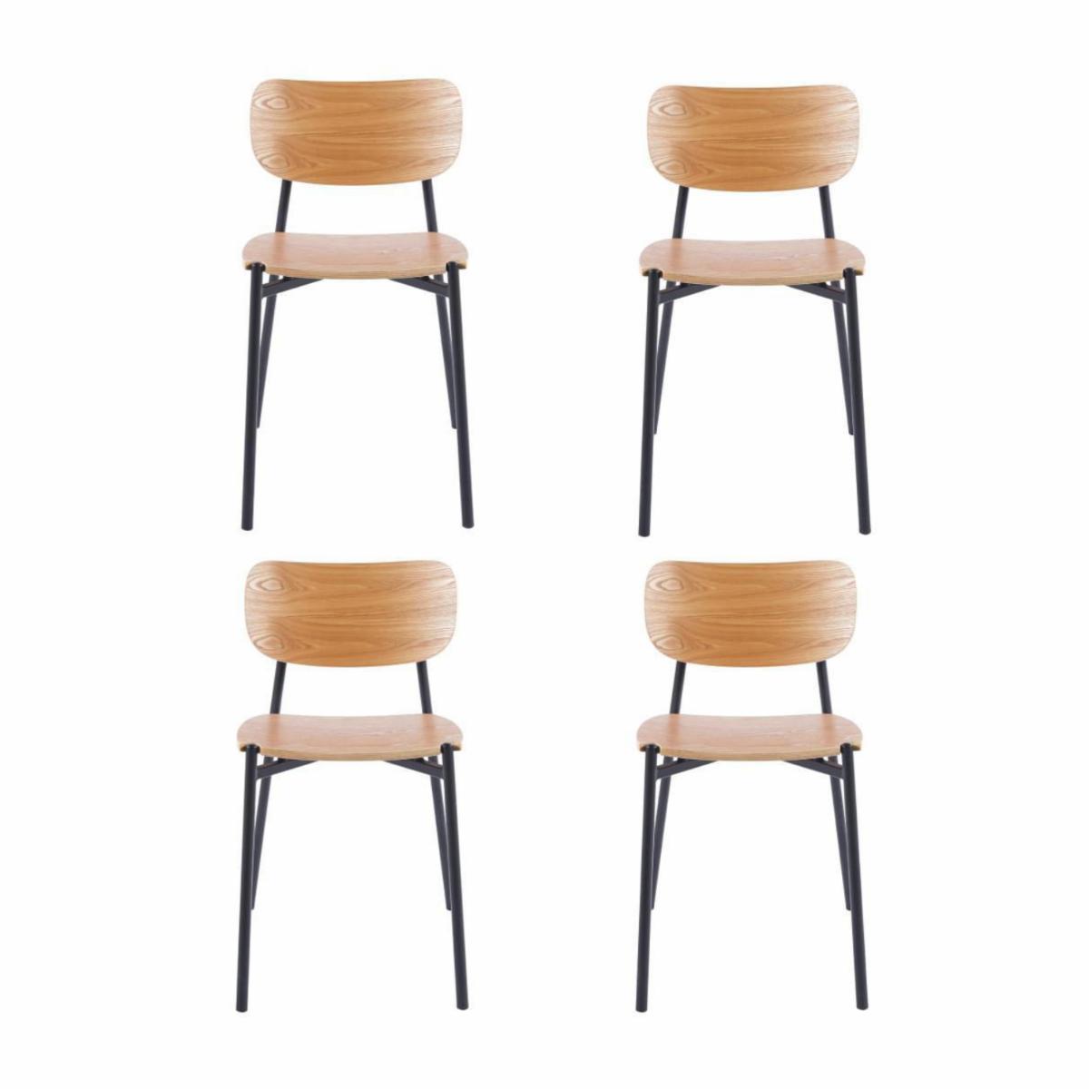 Set sillas de madera marrón