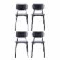 SET SILLAS DE COMEDOR MADERA NEGRA