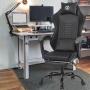 SILLA GAMER COBRA CON REPOSAPIES Y DESCANSA BRAZOS COLOR NEGRO