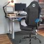 SILLA GAMER COBRA CON REPOSAPIES Y DESCANSA BRAZOS COLOR AZUL