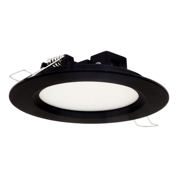 LUMINARIO LUNA 6 FLAT 4" 6W LUZ FRÍA NEGRO