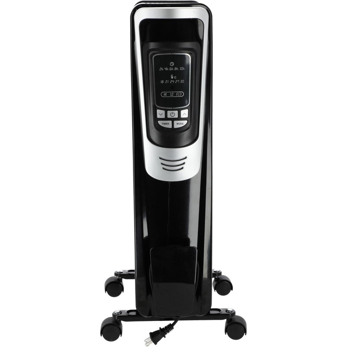 Calefactor eléctrico de radiación portátil 15 m2 negro digital