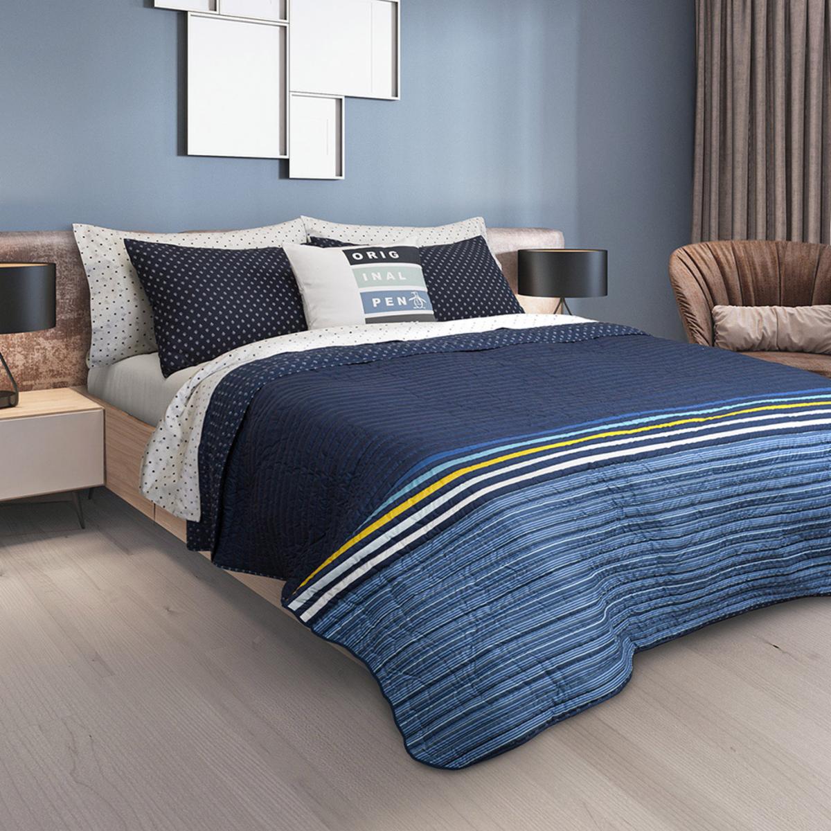 Set de colcha individual classic light blue