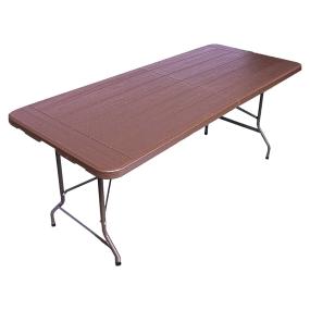 jardimex mesa rectangular portafolio plegable 180cm tipo madera plastico jardin