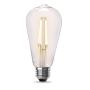 BOMBILLA LED EDISON VINTAGE DE VIDRIO TRANSPARENTE CON FILAMENTO RECTO BLANCO SUAVE 2 PACK