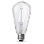 BOMBILLA LED EDISON VINTAGE DE VIDRIO TRANSPARENTE CON FILAMENTO RECTO DE LUZ DIURNA 2 PACK