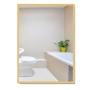 ESPEJO RECTANGULAR CON MARCO DE METAL 60 X 80CM DORADO