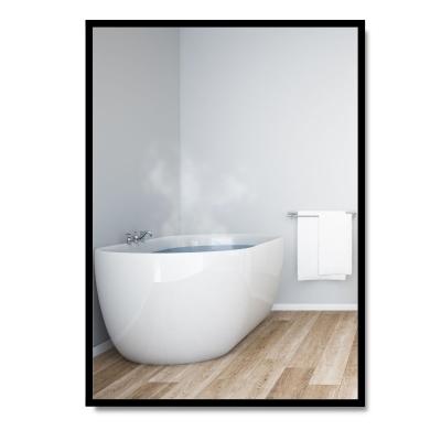 ESPEJO RECTANGULAR CON MARCO DE METAL 50 X 70CM NEGRO