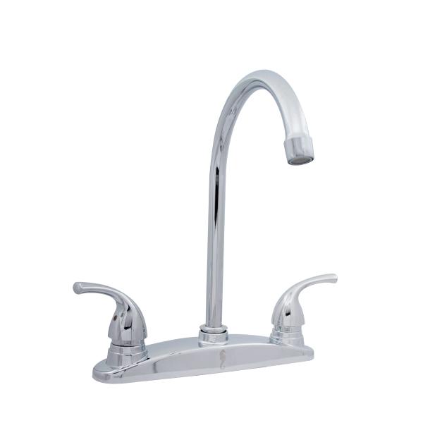 MEZCLADORA PARA FREGADERO DE 8 PULG PICO ALTO CON MANERAL GEMINIS