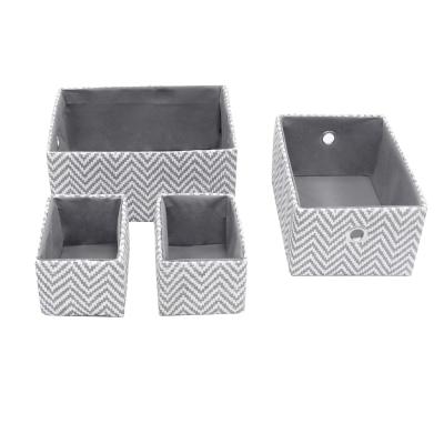 SET DE 4 GAVETAS BLANCO CON GRIS