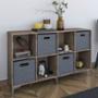 MUEBLE ORGANIZADOR ELEVADO 1.20 M X 73 X 29.8 CM PARA 8 CUBOS CAFÉ