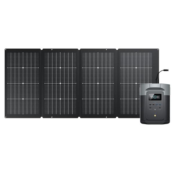 COMBO DE ESTACIÓN DE ENERGÍA PORTÁTIL Y PANEL SOLAR PLEGABLE DE 220W