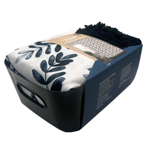 JUEGO DE BAÑO PARA REGADERA NEGRO