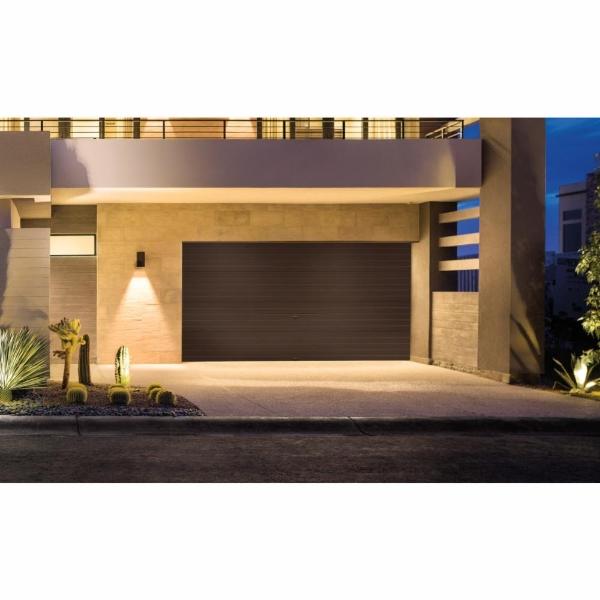 PUERTA GARAGE MODERNA A RAYAS CHOCOLATE 3.05 X 2.36 M