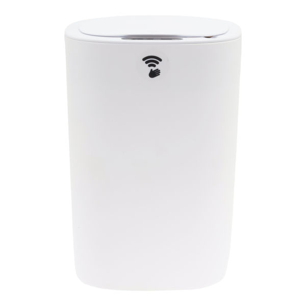 BOTE DE BASURA PLÁSTICO CON TAPA 10 LITROS BLANCO