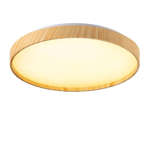 LAMPARA DE TECHO LED 38.5 CM X 6 CM ACABADO MADERA SINTÉTICA
