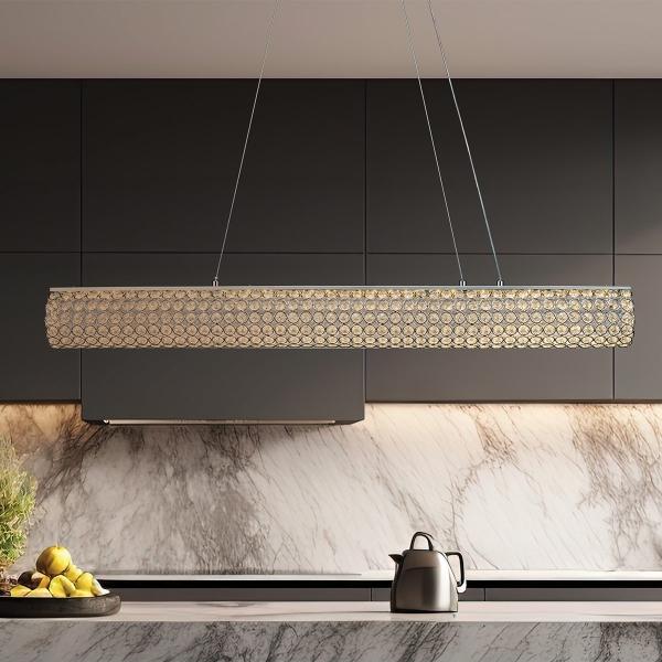 LÁMPARA COLGANTE CLÁSICO ADELINE METAL PLATA BRILLANTE 1 LUZ LED