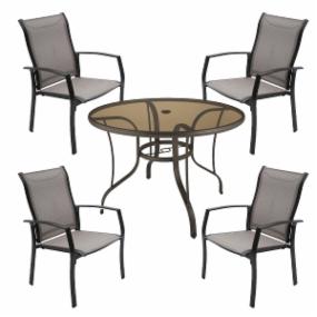 stylewell combo juego de jardin mesa y sillas aluminio