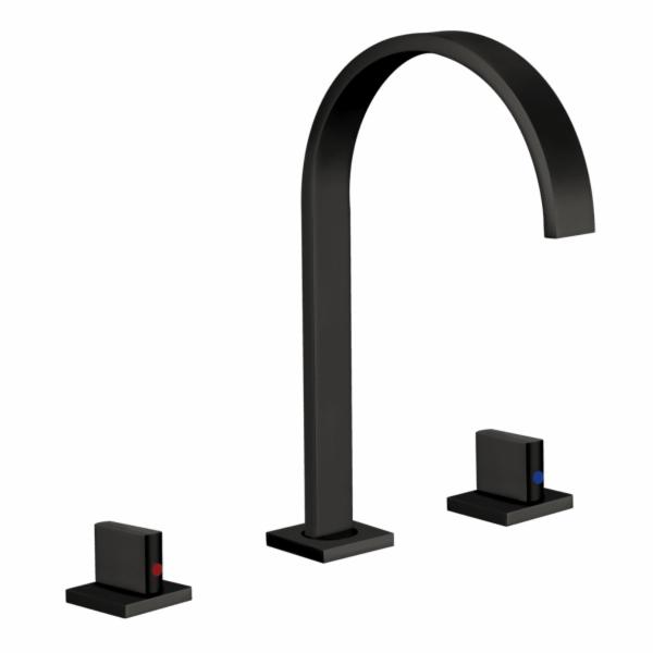 LLAVE MEZCLADORA DE BAÑO DUOMANDO NEGRA