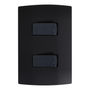 INTERRUPTOR DOBLE SENCILLO CON PLACA NEGRO SCHNEIDER ELECTRIC
