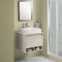 MUEBLE PARA BAÑO FLOTANTE GRECO 20" BEIGE MDP CON LAVABO