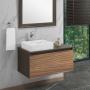 MUEBLE PARA BAÑO FLOTANTE PICASSO 32" CAFÉ MDP CON LAVABO