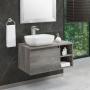 MUEBLE PARA BAÑO FLOTANTE UCELLOUNO 32" GRIS MDP CON LAVABO