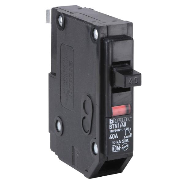 INTERRUPTOR TERMOMAGNÉTICO 40A, 1 POLO, 120/240V, 10KA, ENCHUFABLE