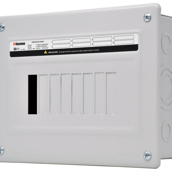 CENTRO DE CARGA DE 8 POLOS 100A 120/240V 1F3H 10KA PARA EMPOTRAR (USO DOMÉSTICO)