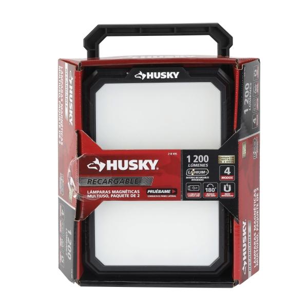 2 luces recargables Husky de 1200 lúmenes