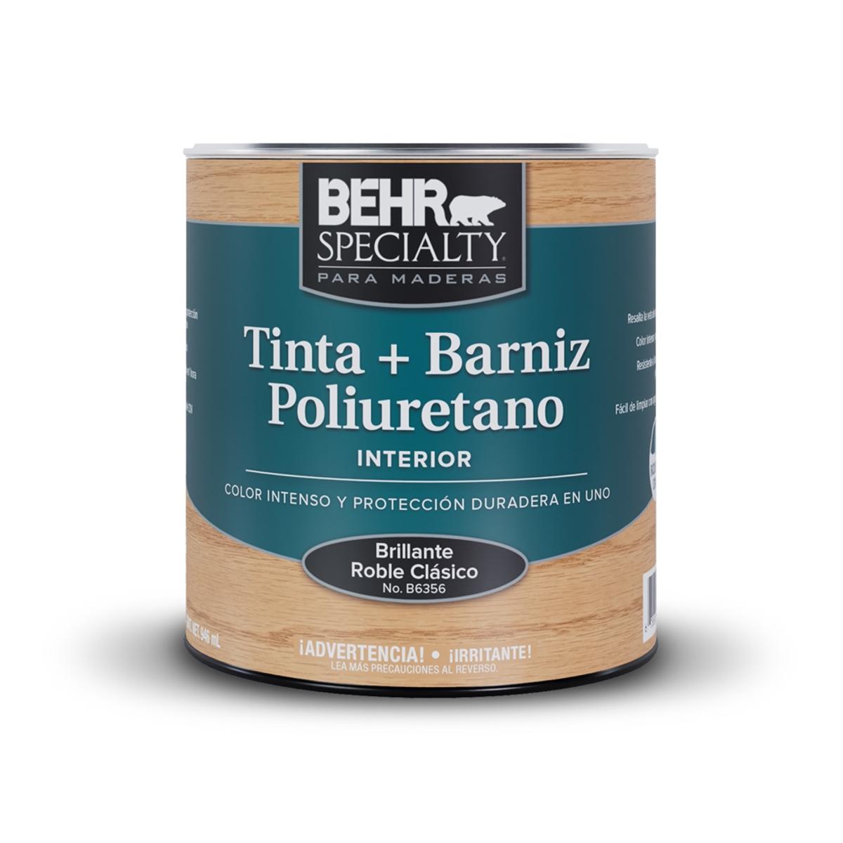 Tinta y barniz base agua brill roble clasico b6356 qt