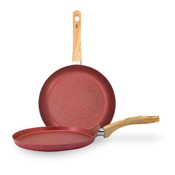 SET SARTEN ALUMINIO 24+COMAL 25 CM RUBY PPG XYLAN