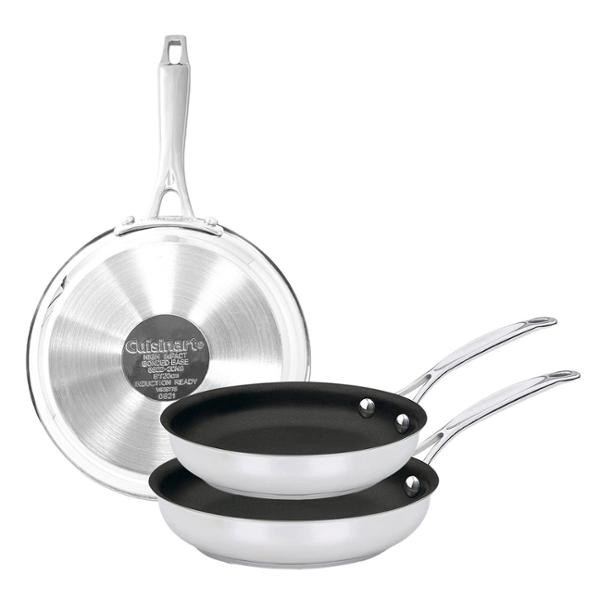 3 PACK SARTENES DE ACERO INOXIDABLE CON ANTIADHERENTE CUISINART