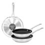 3 PACK SARTENES DE ACERO INOXIDABLE CON ANTIADHERENTE CUISINART