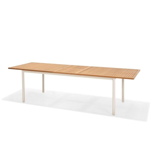 MESA RECTANGULAR EXTENSIBLE BENDIGO ALUMINIO BLANCO
