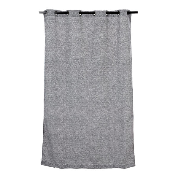 CORTINA DECORATIVA POLIÉSTER IVORY/NEGRO 210 X 135 CM