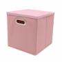 GAVETA CUBO PLEGABLE CON TAPA ROSA / LILA