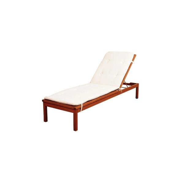 CAMASTRO DE MADERA ECUALIPTO FSC CON COJIN BLANCO