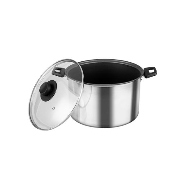 OLLA DE 24CM EKCO CON TAPA DE ALUMINIO COLOR PLATA